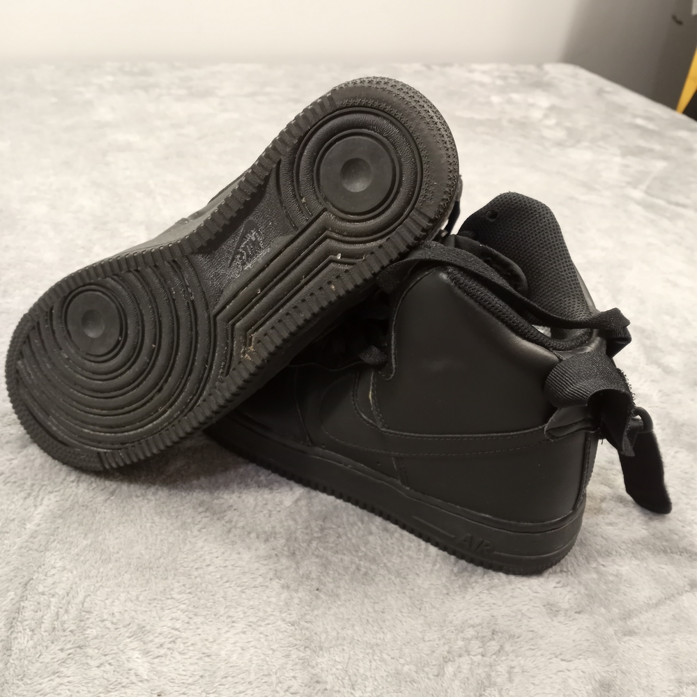 Nie Air Foece 1 Men's Black High-Top Sneakers Size 7y - Picture 9 of 11